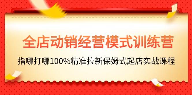 全店动销-经营模式训练营，指哪打哪100%精准拉新保姆式起店实战课程云创网-网创项目资源站-副业项目-创业项目-搞钱项目云创网