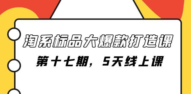 淘系标品大爆款打造课-第十七期，5天线上课云创网-网创项目资源站-副业项目-创业项目-搞钱项目云创网