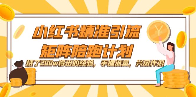 小红书精准引流·矩阵陪跑计划：烧了200w得出的经验，手握流量，兴风作浪！云创网-网创项目资源站-副业项目-创业项目-搞钱项目云创网