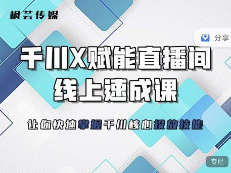 枫芸传媒-线上千川提升课，提升千川认知，提升千川投放效果网创吧-网创项目资源站-副业项目-创业项目-搞钱项目云创网