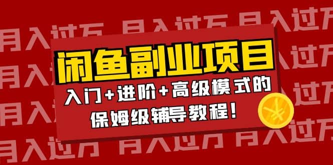 月入过万闲鱼副业项目：入门+进阶+高级模式的保姆级辅导教程云创网-网创项目资源站-副业项目-创业项目-搞钱项目云创网