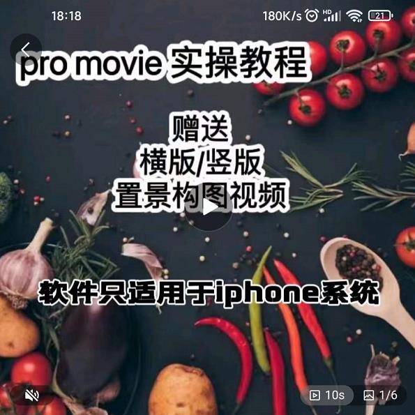 漆十二美食摄影，25​节promovie实操高手课节网创吧-网创项目资源站-副业项目-创业项目-搞钱项目云创网