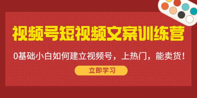 视频号短视频文案训练营：0基础小白如何建立视频号，上热门，能卖货！云创网-网创项目资源站-副业项目-创业项目-搞钱项目云创网