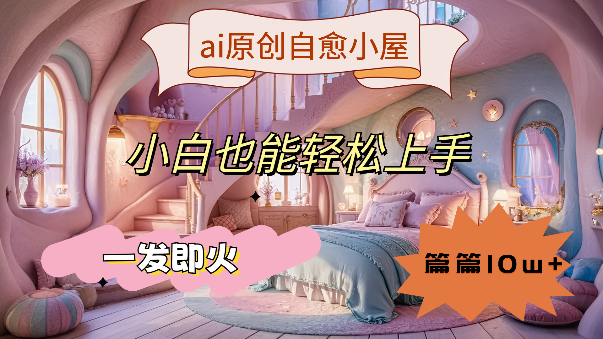 ai原创治愈小屋，小白也能轻松上手，一发即火，篇篇10w+云创网-网创项目资源站-副业项目-创业项目-搞钱项目云创网