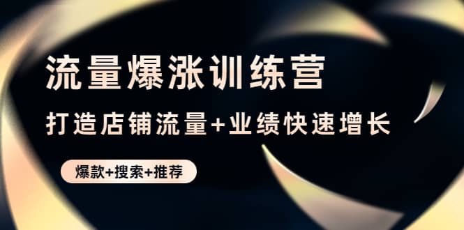 流量爆涨训练营：打造店铺流量+业绩快速增长 (爆款+搜索+推荐)云创网-网创项目资源站-副业项目-创业项目-搞钱项目云创网