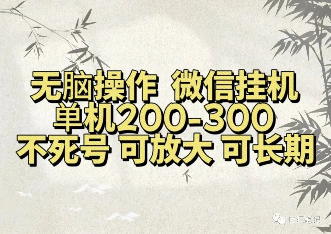 无脑操作微信视频号挂机单机200-300一天，不死号，可放大，工作室实测云创网-网创项目资源站-副业项目-创业项目-搞钱项目云创网