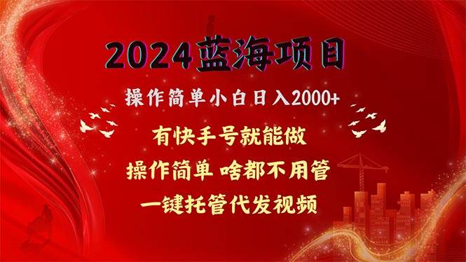 2024蓝海项目，网盘拉新，操作简单小白日入2000+，一键托管代发视频，…云创网-网创项目资源站-副业项目-创业项目-搞钱项目云创网