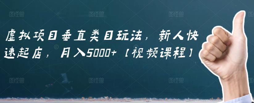 虚拟项目垂直类目玩法，新人快速起店，月入5000+【视频课程】云创网-网创项目资源站-副业项目-创业项目-搞钱项目云创网