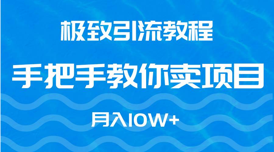 极致引流教程，手把手教你卖项目，月入10W+云创网-网创项目资源站-副业项目-创业项目-搞钱项目云创网