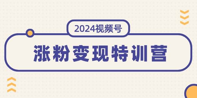 2024视频号-涨粉变现特训营：一站式打造稳定视频号涨粉变现模式（10节）云创网-网创项目资源站-副业项目-创业项目-搞钱项目云创网