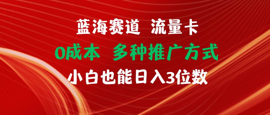 蓝海赛道 流量卡 0成本 小白也能日入三位数云创网-网创项目资源站-副业项目-创业项目-搞钱项目云创网