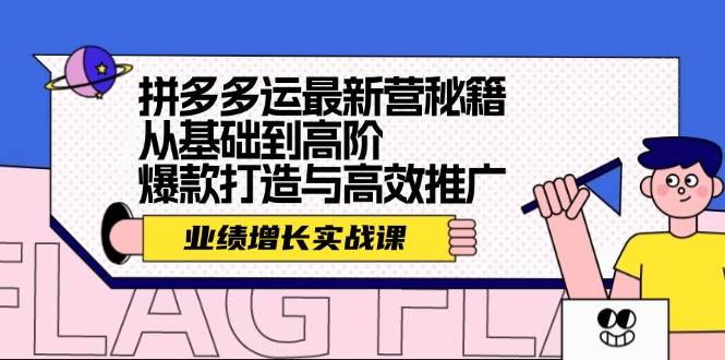 拼多多运最新营秘籍：业绩 增长实战课，从基础到高阶，爆款打造与高效推广云创网-网创项目资源站-副业项目-创业项目-搞钱项目云创网