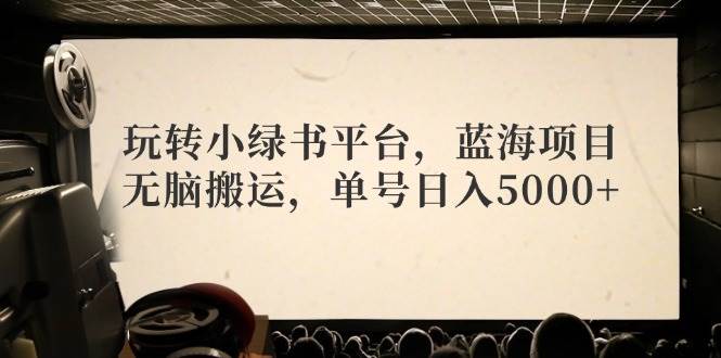 玩转小绿书平台，蓝海项目，无脑搬运，单号日入5000+云创网-网创项目资源站-副业项目-创业项目-搞钱项目云创网