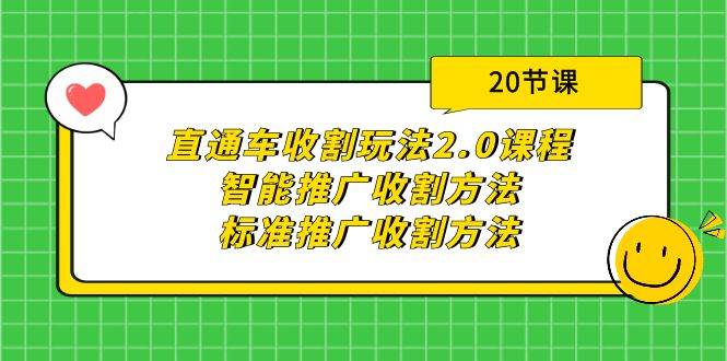 直通车收割玩法2.0课程：智能推广收割方法+标准推广收割方法（20节课）云创网-网创项目资源站-副业项目-创业项目-搞钱项目云创网