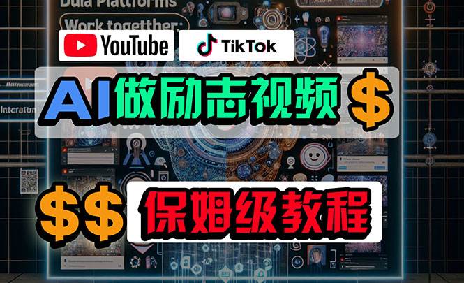 利用AI制作励志视频，在YouTube和TikTok赚钱，小白可做（附工具）云创网-网创项目资源站-副业项目-创业项目-搞钱项目云创网