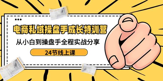 电商私域-操盘手成长特训营：从小白到操盘手全程实战分享-24节线上课云创网-网创项目资源站-副业项目-创业项目-搞钱项目云创网