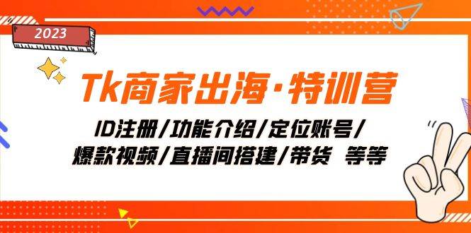 Tk商家出海·特训营：ID注册/功能介绍/定位账号/爆款视频/直播间搭建/带货云创网-网创项目资源站-副业项目-创业项目-搞钱项目云创网