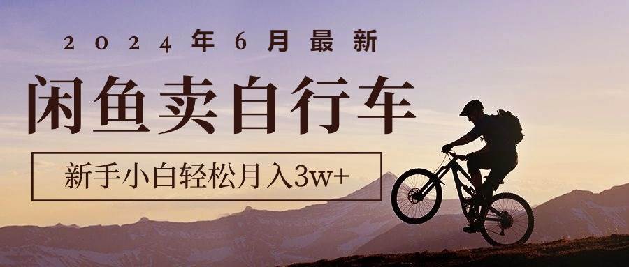 2024年6月最新闲鱼卖自行车，新手小白轻松月入3w+项目云创网-网创项目资源站-副业项目-创业项目-搞钱项目云创网