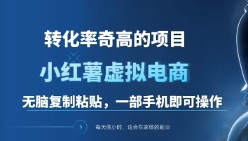 一单49.9，转化率奇高的项目，冷门暴利的小红书虚拟电商云创网-网创项目资源站-副业项目-创业项目-搞钱项目云创网