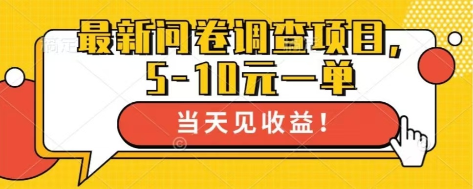 最新问卷调查项目，共12个平台，单日零撸100＋云创网-网创项目资源站-副业项目-创业项目-搞钱项目云创网